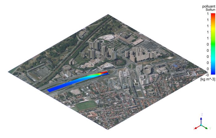 Modélisation CFD de la dispersion de la pollution à la tête du tunnel de Bobigny